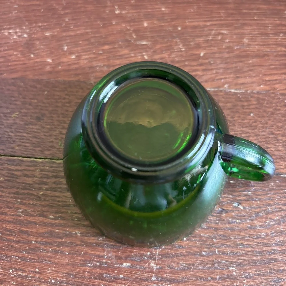 Vintage Anchor‎ Hocking Forest Green Glass Punch Cup 3 1/4